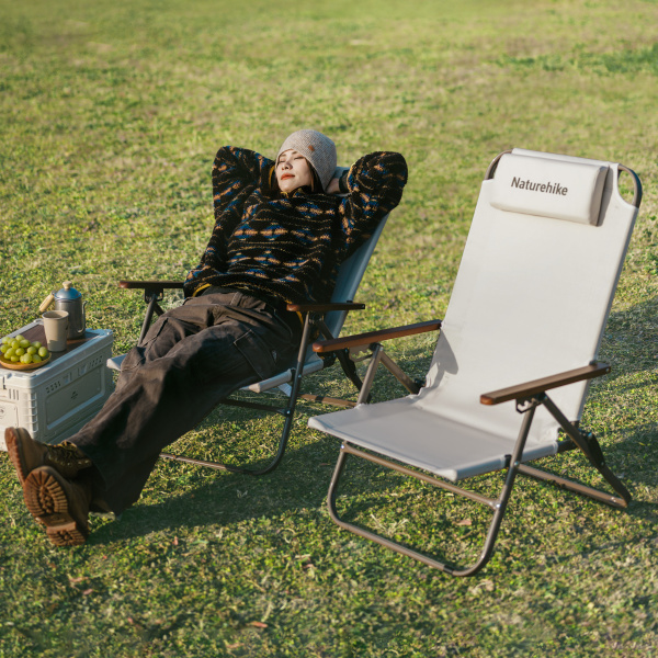 2 Кресло туристическое Naturehike Xing wang T02, 88х73,5х60 см, складное, до 110 кг. бежевое