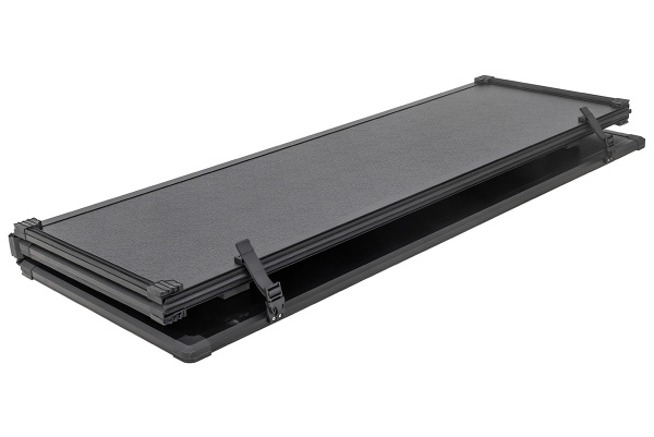 Крышка кузова РИФ для Mitsubishi L200 2015+, трёхсекционная 1515х1460 мм, алюминиевая, черная