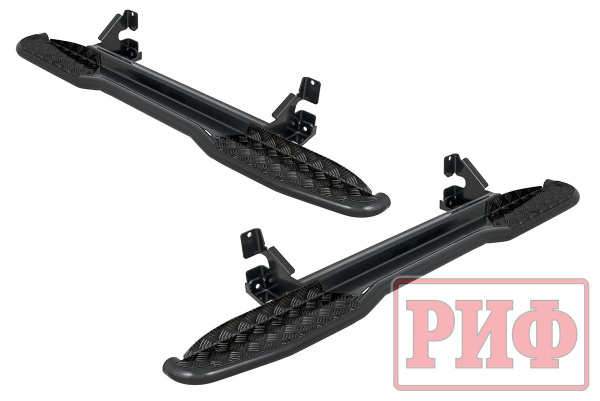 Пороги РИФ силовые Toyota Land Cruiser Prado 150 (чёрные)