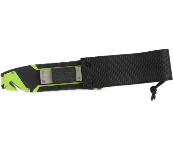 Нож туристический GANZO, длина 243 мм, сталь 8CR13, светло-зеленый, с паракордом, в ножнах