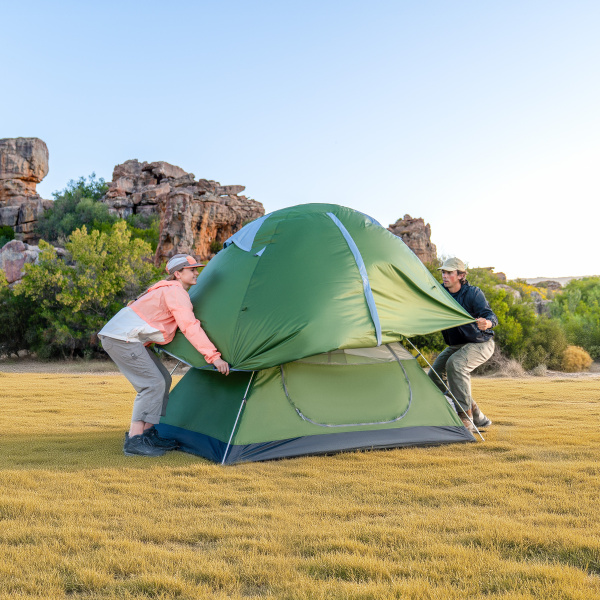 Палатка Naturehike Bleik Series 3-местная, тип А, алюминиевый каркас, зеленая