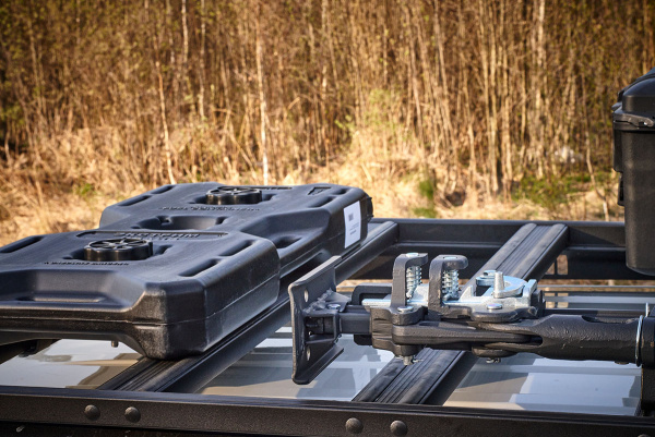 Багажник экспедиционный (платформа) алюминиевый РИФ 1150x2080 мм для Mitsubishi Pajero IV (с крепежом)