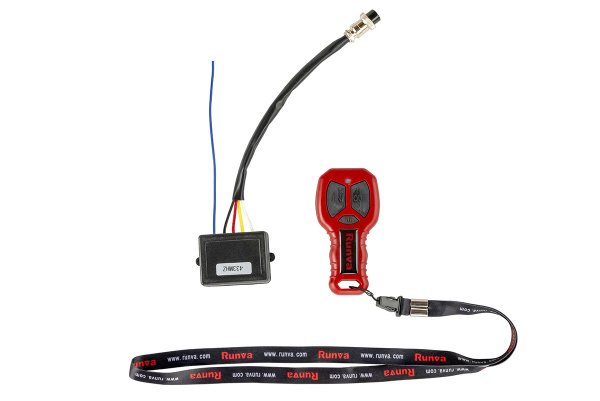 Лебёдка электрическая 12V Runva 2500A lbs 1140 кг (синтетический трос)