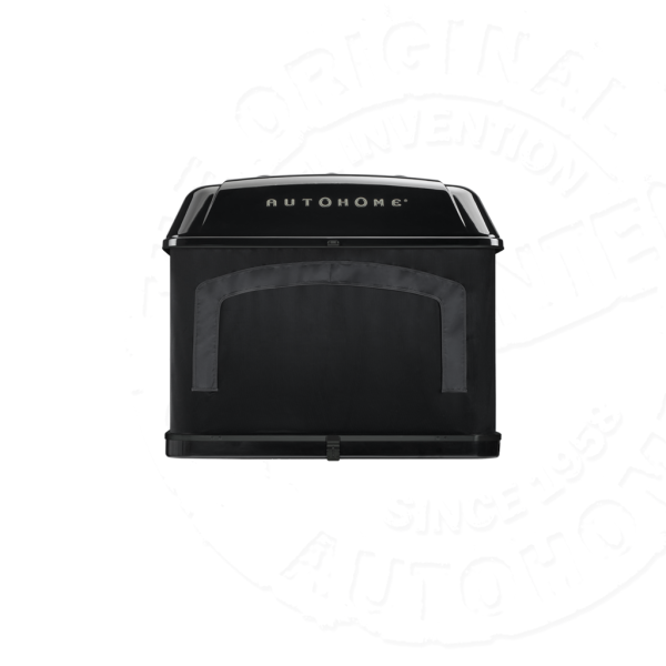 Палатка на крышу автомобиля AUTOHOME MAGGIOLINA GRAND TOUR LARGE 360 BLACK STORM, чёрный тент, лестница 215 мм