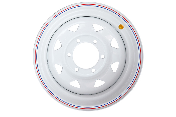 Диск Тойота Ниссан стальной белый 6x139,7  8xR15 d110 ET-19 (треуг.мелкий) Диск Тойота Ниссан стальной белый 6x139,7  8xR15 d110 ET-19 (треуг.мелкий)