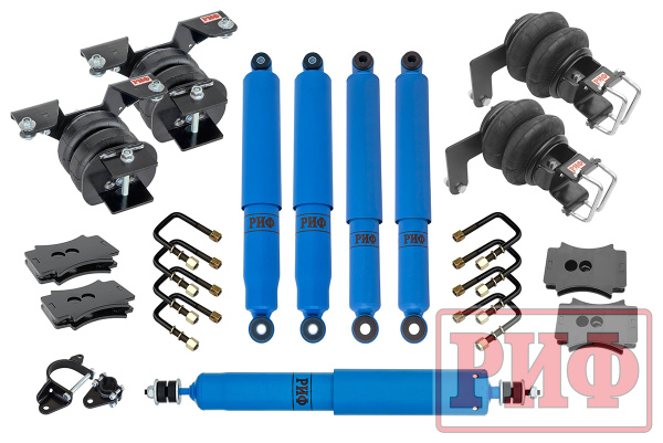 Лифт-комплект с пневмоподвеской РИФ арктический на ГАЗ Соболь 2018+ 30 мм