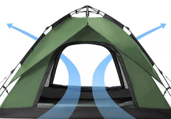 2 Палатка Naturehike 4-местная, автоматическая, зеленая