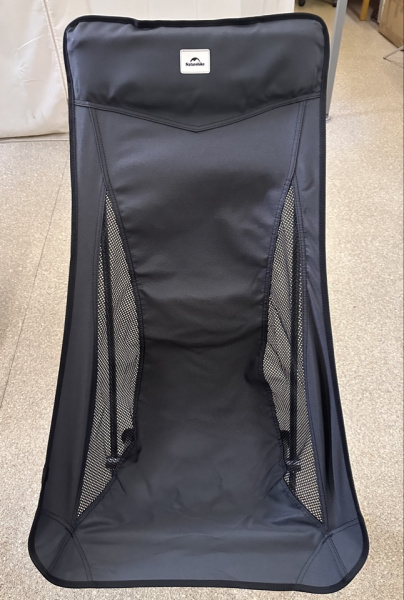 Кресло туристическое Naturehike Stellaluna L04 складное, черное, высокая спинка, до 150 кг (уценка)
