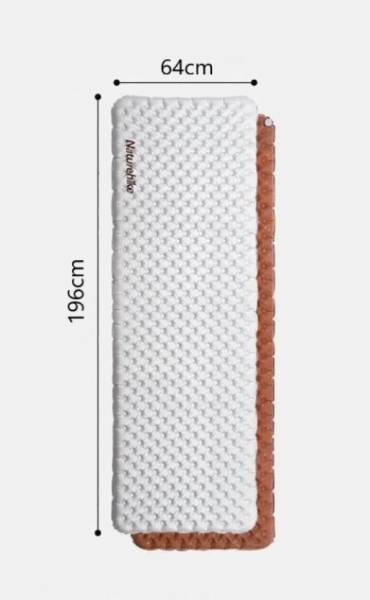 Коврик надувной Naturehike 183х64х8 см, оранжевый