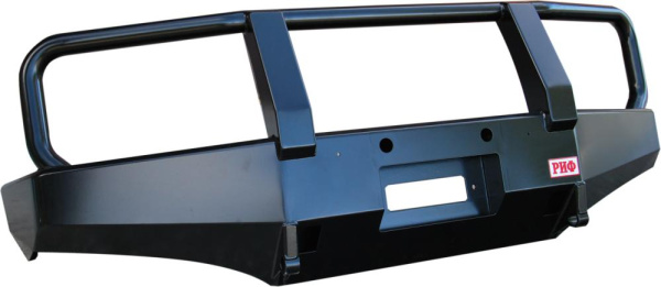Бампер РИФ силовой передний Nissan Navara D40/Pathfinder R51 (2004-2009) с защитной дугой