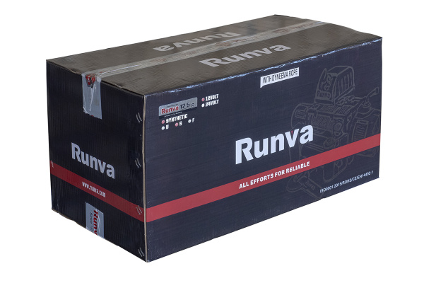 Лебёдка автомобильная электрическая 12V Runva EWB12500SSR 5670 кг (влагозащищенная) синтетический трос