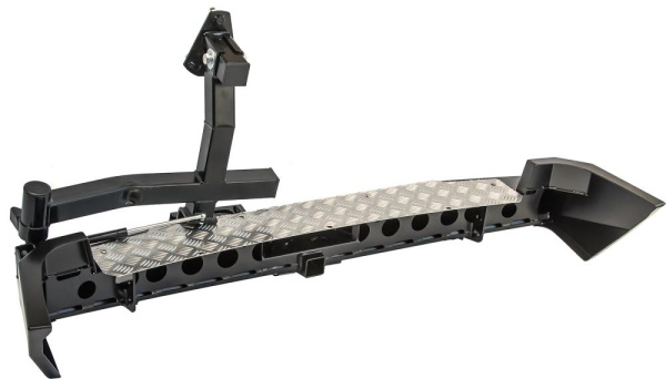 Бампер РИФ силовой задний Chevrolet Niva с квадратом под фаркоп и калиткой