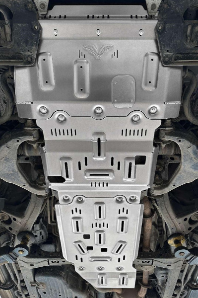 Защита Falcon радиатора, картера, РК, КПП для Toyota Land Cruiser 200, алюм. 8 мм