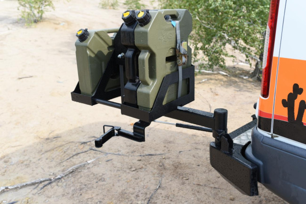 Бампер РИФ задний ГАЗ Соболь с квадратом под фаркоп, 2-мя калитками и фонарями