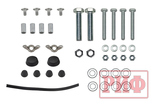 Кронштейны для крепления лопаты к алюминиевому багажнику (платформе) РИФ