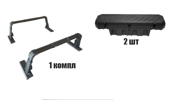 Силовой каркас-кунг Baja Racing (тип А) с 2-мя большими рыбацкими ящиками Ford F-150, Toyota Tundra