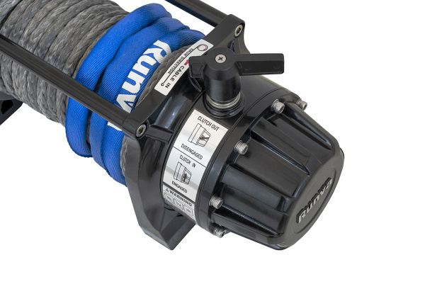 Лебёдка электрическая 12V Runva 9500 lbs 4350 кг высокоскоростная, влагозащищ., синтетический трос