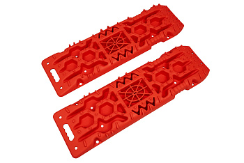 Сэнд-траки пластиковые 108х31 см усиленные, с площадкой под домкрат, красные (2 шт.) Сэнд-траки пластиковые 108х31 см усиленные, с площадкой под домкрат, красные (2 шт.)