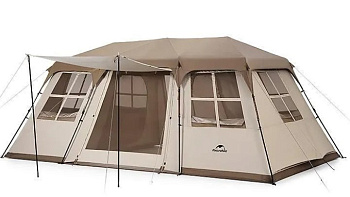 Палатка Naturehike Village 17, 4-местная, автоматическая, алюминиевый каркас, коричневая Палатка Naturehike Village 17, 4-местная, автоматическая, алюминиевый каркас, коричневая