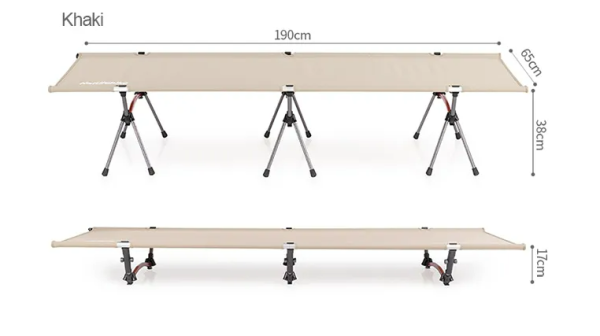 4 Раскладушка Naturehike XJC04 кемпинговая, хаки 4 Раскладушка Naturehike XJC04 кемпинговая, хаки