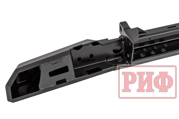 Бампер РИФ силовой задний УАЗ Буханка с фонарями, калиткой, возможностью установки фаркопа, стандарт