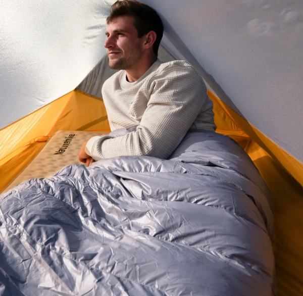 Мешок спальный Naturehike Ultralight CW400 M, 210х75 см, (правый) (ТК: +5C), серый