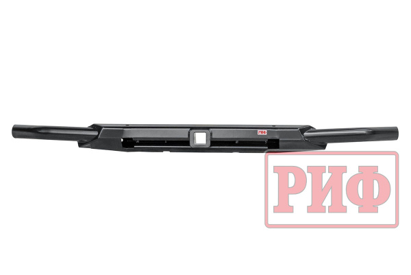 Бампер передний силовой/защита штатного бампера РИФ УАЗ Патриот 2015+ с квадратом под фаркоп и защитой рулевых тяг стандарт