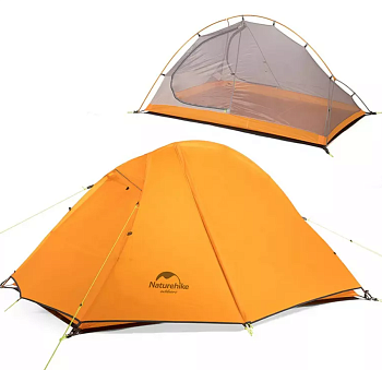 Палатка Naturehike Cycling (Spider) Si 1-местная, алюминиевый каркас, сверхлегкая, оранжевая Палатка Naturehike Cycling (Spider) Si 1-местная, алюминиевый каркас, сверхлегкая, оранжевая