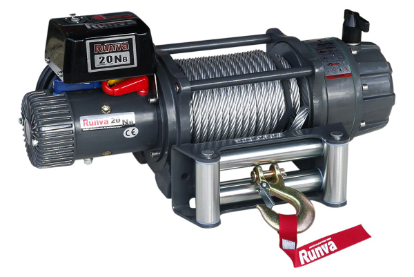 Лебёдка электрическая 24V Runva EWB20000S24V влагозащищенная, стальной трос