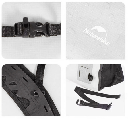 7 Рюкзак туристический Naturehike 18 л, ПВХ, белый