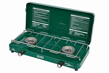 Плита газовая TOURIST DUET, портативная двухконфорочная, под бытовой газовый баллон Плита газовая TOURIST DUET, портативная двухконфорочная, под бытовой газовый баллон