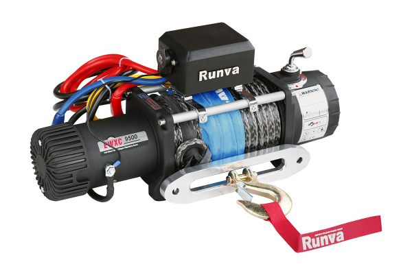 Лебёдка электрическая высокоскоростная 24V Runva EWXC9500SSR24V 4350 кг (синтетический трос)