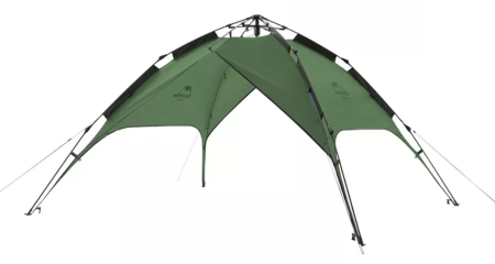 3 Палатка Naturehike 4-местная, автоматическая, зеленая