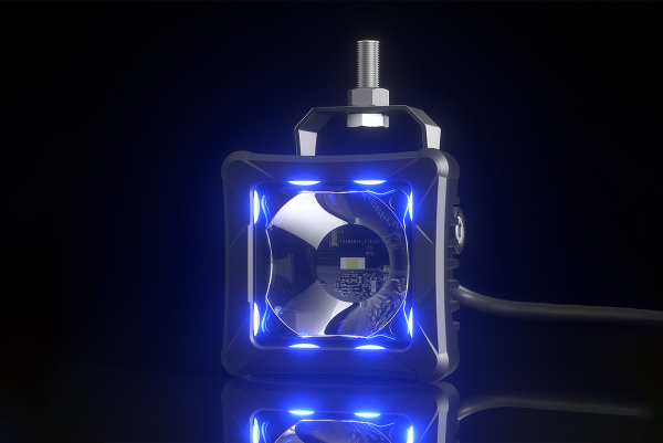 Светодиодные фары дальнего света AURORA 76x76 мм 30W с RGB подсветкой (комплект 2 шт)