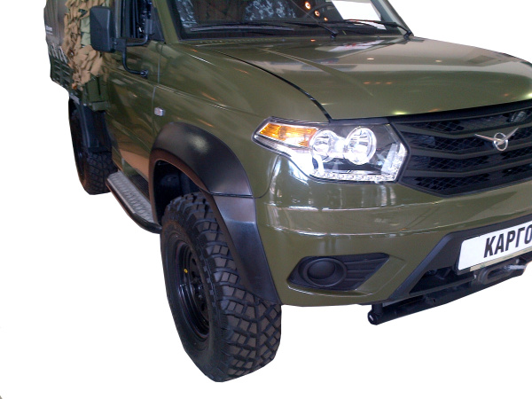 Расширители арок УАЗ Патриот 2015+ шагрень (+30 мм)