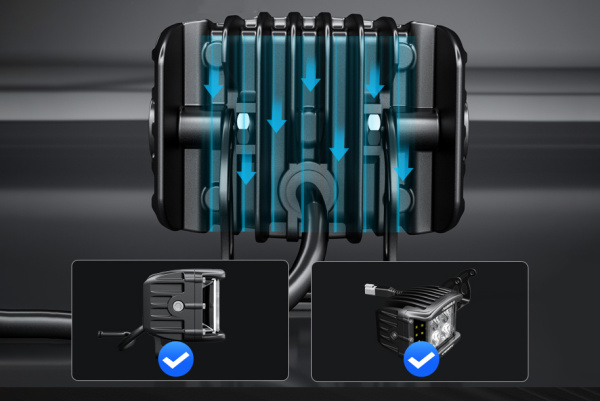 Светодиодные фары рабочего света AURORA 102x76 мм 40W (комплект 2 шт)