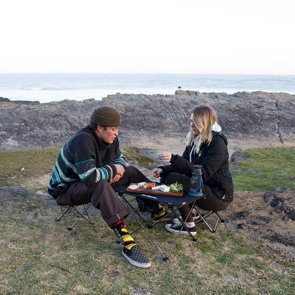 Стол туристический Naturehike алюминиевый, 75х50х52 см, складной, черный