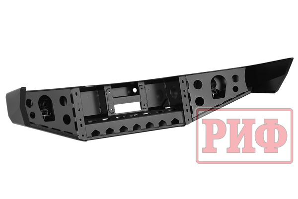 Бампер РИФ силовой передний Toyota Land Cruiser 100 до 2002 с доп. фарами без защитной дуги