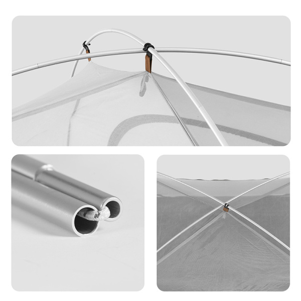 Палатка Naturehike Cloud-Creek (Yun chuan) 2-местная, алюминиевый каркас, серая, серия ВИНИЛ