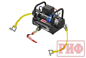 Лебёдка переносная РИФ 9500SR c площадкой и проводами (синтетический трос) Лебёдка переносная РИФ 9500SR c площадкой и проводами (синтетический трос)