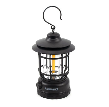 Фонарь кемпинговый "СИБИРСКИЙ СЛЕДОПЫТ-Ксенон", 3COB, аккум. 220В, черный