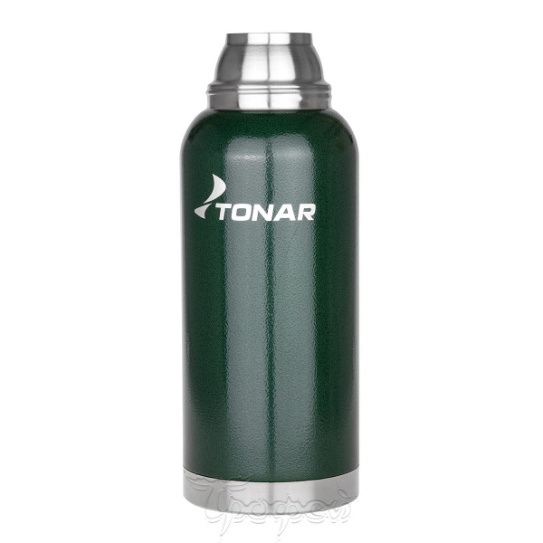 1 Термос ТОНАР 1600ML с ситечком зеленый (2 крышки-кружки)