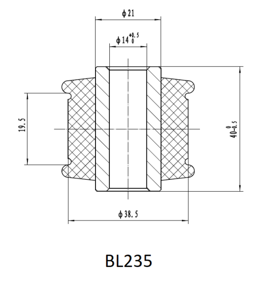 Втулка амортизатора РИФ SA235 (маркировка 1) нижняя, Toyota Land Cruiser 100