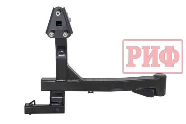 Бампер РИФ силовой задний Renault Duster 2015-2020 c квадратом под фаркоп, калиткой, подсветкой ном.