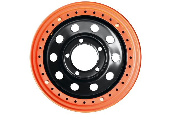 Диск усиленный Тойота Ленд Крузер 100 стальной черный 5x150 8xR16 d113 ET-3 с бедлоком (оранжевый)