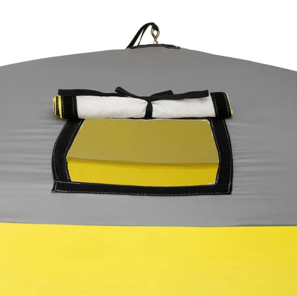 3 Палатка зимняя PREMIER утепл. Куб ЛОНГ-3 желтый/серый