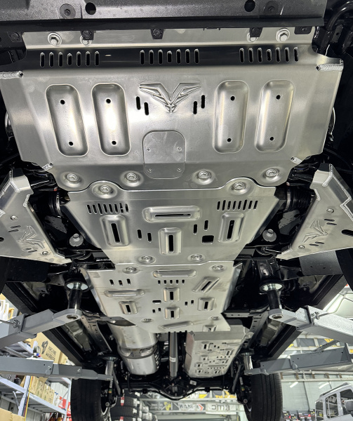 Защита Falcon радиатора, картера, РК, КПП для GWM Haval H9 (2023+), алюминий, 8 мм