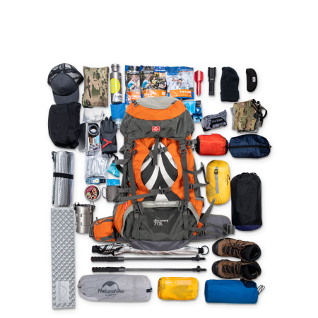 Рюкзак туристический Naturehike 70 л, темно-синий