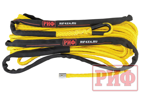 Трос для лебёдки синтетический РИФ 10 мм/26 м, желтый