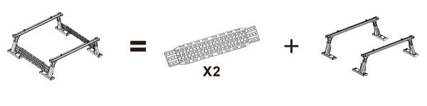 Силовой каркас-кунг Baja Racing (тип Т) с 2-мя большими раздвижными боковыми панелями Ford F-150, Toyota Tundra